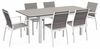 ALICE'S GARDEN - Ausziehbarer Tisch Gartengarnitur - Chicago 210 Taupe - Aluminiumtisch 150-210 cm mit Verlängerung und 6 Sitzen aus Textilene Bild 1