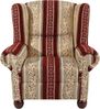 Ohrenbackensessel Kasha Bezug Chenille Buche nussbaum dunkel / rot 22279 Bild 2