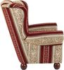 Ohrenbackensessel Kasha Bezug Chenille Buche nussbaum dunkel / rot 22279 Bild 3