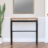 DRW Konsolentisch aus Holz mit Metallbeinen in Natur und Schwarz, 80 x 25 x 80 cm Bild 2