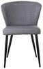 DRW Set mit 2 Stühlen aus Polyester und Metall in Schwarz und Grau, 56 x 57 x 77 cm Bild 4
