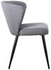 DRW Set mit 2 Stühlen aus Polyester und Metall in Schwarz und Grau, 56 x 57 x 77 cm Bild 3
