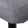 DRW Set mit 2 Stühlen aus Polyester und Metall in Schwarz und Grau, 56 x 57 x 77 cm Bild 2