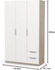 Demeyere GROUP Drehtürenschrank Kinderkleiderschrank, 2 Schubladen, 3 Türen Breite ca. 120cm, Höhe ca. 200cm Bild 3