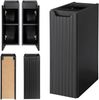 Waschbeckenunterschrank Skelbolu mit 5 Türen 140x60x40cm Schwarz/Eichenoptik [en. casa] Bild 5