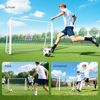 HOMCOM Fußballtor mit Netz, Erdhaken (Outdoor Torwand, 1 St, Fußball Tor für Garten), 186L x 62B x 123H cm, Weiß Bild 5