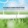 HOMCOM Fußballtor mit Netz, Erdhaken (Outdoor Torwand, 1 St, Fußball Tor für Garten), 186L x 62B x 123H cm, Weiß Bild 4