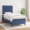 vidaXL Boxspringbett mit Matratze Blau 90x190 cm Stoff 3141823 Bild 2