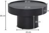 Couchtisch Pilzform Metall Schwarz 60x60x36 cm Wohnzimmertisch Rund Bild 3
