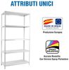 Simonrack Schwerlastregal, Lagerregal, 180 x 80 x 30 Metallregal, Kellerregal, Biegestelle 100 kg, 5 Fachböden, Weiss - Comfort Bild 5