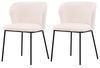 BOURGH Esszimmerstuhl EDINA 2er Set Esstischstuhl - Dining Chair mit Boucle Stoff in weiß Bild 2