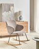 Schaukelsessel VIKEN Stoff Taupe Bild 2