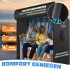 KESSER® Premium Strandkorb Schutzhülle mit Belüftungsöffnungen, Strandkorbhülle Wasserdicht, Winterfest UV-Beständiges, Schwerlast Reißfest 600D Oxford Gewebe Abdeckung (135x100x160/150cm) Schwarz, 155cm Bild 5