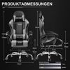 GTPLAYER Gaming Stuhl, Ergonomischer Gamer Stuhl, mit Fußstütze, Kopfstütze, Massage-Lendenkissen,  Grau Bild 3