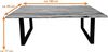 SAM Baumkantentisch 180x90 cm Quarto, Akazienholz massiv + nussbaumfarben lackiert, Esstisch mit schwarz lackiertem U-Gestell, Esszimmertisch/Holztisch im Industrial-Design, Tischplatte 26 mm Bild 3