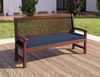 sunnypillow Bankauflage Stuhlkissen mit abnehmbarem Bezug Bankkissen Bankpolster Polsterauflage Auflage für Gartenbank viele Farben und Größen zur Auswahl (120 x 40 x 5 cm, Blau) Bild 2
