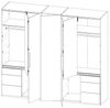 Falt-/Drehtürenschrank Everly Kleiderschrank Ausführung weiß Bild 4