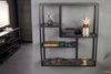 riess-ambiente Wandregal SLIM LINE 95cm graphit / schwarz, Einzelartikel 1-tlg, Wohnzimmer · Design · Metall · eckig · 5 Fächer · Industrial Bild 5