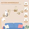 PawHut Katzen-Kletterwand 3-teilig Katzenmöbel mit Kratzbrett, Sprungplatten, Kratzstamm, für Katzen bis 5 kg, Sisal, Beige Bild 3
