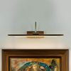 Licht-Erlebnisse Bilderleuchte GWENDI, LED fest integriert, Warmweiß, LED Wandlampe in Messing Antik Aluminium 3000K Jugendstil Bad Bild 3
