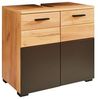 Waschbeckenunterschrank >Riom< in Eiche Artisan-Schwarz matt - 60x55x37 (BxHxT) Bild 4