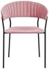 Esszimmerstuhl 2er Set MARIPOSA Samtstoff Rosa Bild 5