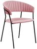 Esszimmerstuhl 2er Set MARIPOSA Samtstoff Rosa Bild 1