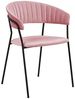 Esszimmerstuhl 2er Set MARIPOSA Samtstoff Rosa Bild 4