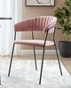 Esszimmerstuhl 2er Set MARIPOSA Samtstoff Rosa Bild 2