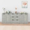 3-tlg. Sideboard, Holzwerkstoff Betongrau Bild 2