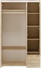 Kleiderschrank ""Avo"" Drehtürenschrank 120cm Sonoma Eiche weiß anthrazit Bild 5