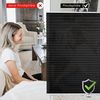 bobodeco Plissee ohne Bohren Klemmfix Faltrollo Jalousie Schwarz 80x130 cm (BxH), Plisseerollo Sichtschutz und Sonnenschutz Blickdicht Easyfix lichtdurchlässig Rollo für Fenster & Tür Bild 4