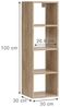 Wandregal Wido Anthrazit 30 x 100 cm mit 4 offene Ablagen Vicco Bild 3