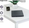 hagge home Skandinavisch Holz Esstisch Schreibtisch Küchentisch Computertisch PC Tisch Konsolentisch Homeoffice Esszimmertisch Wohnzimmertisch Arbeitszimmertisch (38x75 cm, Weiss) Bild 3