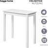 hagge home Skandinavisch Holz Esstisch Schreibtisch Küchentisch Computertisch PC Tisch Konsolentisch Homeoffice Esszimmertisch Wohnzimmertisch Arbeitszimmertisch (38x75 cm, Weiss) Bild 4