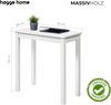 hagge home Skandinavisch Holz Esstisch Schreibtisch Küchentisch Computertisch PC Tisch Konsolentisch Homeoffice Esszimmertisch Wohnzimmertisch Arbeitszimmertisch (38x75 cm, Weiss) Bild 2