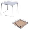 FurnitureR Klappbarer Gartentisch 86×86×71 cm, Stabiler Outdoor-Tisch mit wetterfester PVC-Oberfläche und Metallrahmen, faltbar für Terrasse, Balkon, Garten & Picknick, erhältlich in Grau Bild 3