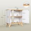 EUGAD Waschbeckenunterschrank (1-St) Badezimmerschrank mit 2 Türe Weiß Bild 3