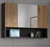 Badezimmer Spiegelschrank Livia in Eiche und grau 80 x 55 cm Bild 2