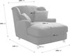 Cavadore XXL-Sessel Assado / Großer Polstersessel mit Holzfüßen und großer Sitzfläche / Inkl. 2 Zierkissen / 109 x 104 x 145 / Flachgewebe Beige Bild 3