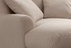 Cavadore XXL-Sessel Assado / Großer Polstersessel mit Holzfüßen und großer Sitzfläche / Inkl. 2 Zierkissen / 109 x 104 x 145 / Flachgewebe Beige Bild 5