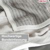 Ibena 'Granada' Kuscheldecke, Baumwollmischung anthrazit / grau, 150x200 cm Bild 4