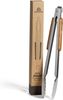 BURNHARD® Lange Edelstahl Grillzange (45 cm) Akazien-Holzgriff, Grill-Zubehör, Aufhänge-Ösen - Silber - #941051 Bild 2