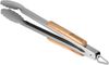 BURNHARD® Lange Edelstahl Grillzange (45 cm) Akazien-Holzgriff, Grill-Zubehör, Aufhänge-Ösen - Silber - #941051 Bild 3