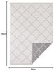 In- & Outdoor Wendeteppich Corsica Grau Creme - 80x150x0,5cm Bild 2