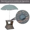 Outsunny Gartentisch Rattan-Gartentisch mit Sonnenschirm-Halterung Bild 5