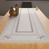 PETTI Artigiani Italiani - Zubehör für Küchentextilien, eleganter Tischläufer, 40x140 cm, aus Mikrofaser, Tischdecke mit Digitaldruck, graue Schleife, 100 % Made in Italy Bild 2