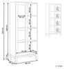 Beliani 'RUMSON' Vitrine, Weiß, 183 x 40 x 80 cm Bild 3