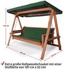 Hecht Hollywoodschaukel Baharu Lux, 4-Sitzer, Sonnendach und Polster, Merantiholz, 300kg, 235x120x178cm (B x T x H) Bild 2