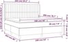 vidaXL Boxspringbett mit Matratze Taupe 160x200 cm Stoff 3132165 Bild 3